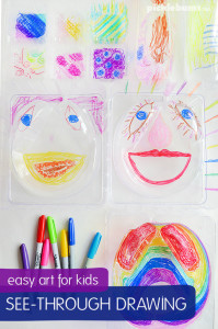 See-through Drawing - an easy art activity for kids