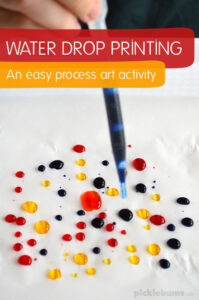 Water Drop Printing - science meets art in this easy process art ativity
