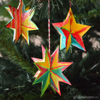Simple Star Decorations - with free printable template and easy instructions