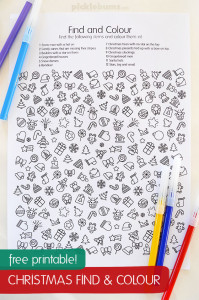 Christmas find and colour - a fun free printable activity