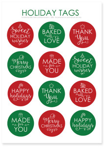 Chocolate Cherry Cookies and Printable Holidays Tags - Picklebums