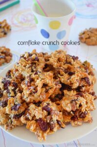 Cornflake Crunch Cookies - easy and delicious! Egg-free, nut-free (optional) and gluten-free (if using gluten free cereal)