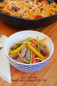 Easy Beef and Veggie Stir Fry - a family friendly dinner you can have on the table in 15 minutes