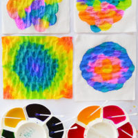 Absorption painting - a super easy process art activity for kids