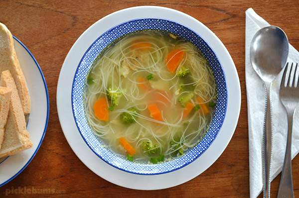 Easy chicken noodle soup - a great kid-friendly family dinner