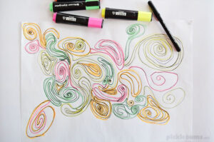 Highlighter drawing - try one of these when you need to keep your kid busy!