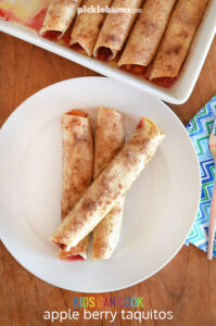 Apple and berry Taquitos - a delicious and easy sweet treat that the kids can cook.