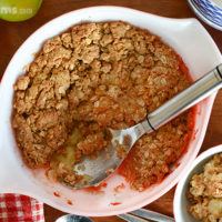 Quick and easy apple crumble - no rubbing in of butter required!
