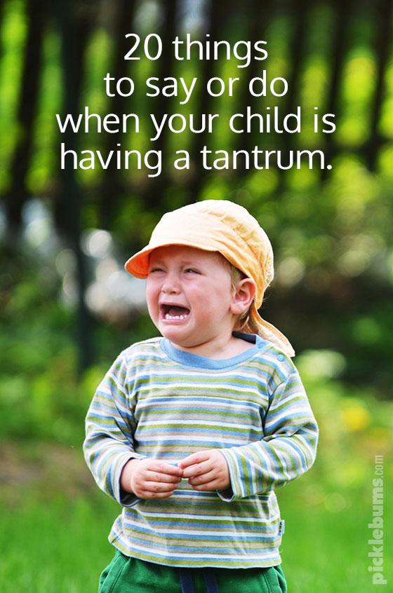 What do you do when your child has an epic tantrum? Try one of these ideas... 