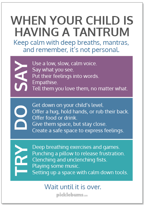 What do you do when your child is having a tantrum? Try one of these ideas...