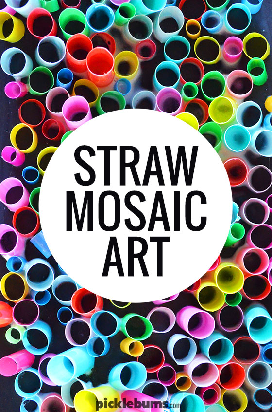 Straw mosaic art - a  super cool, super easy art activity. 