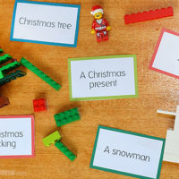 Free printable Christmas challenge cards - great for drawing or building ideas.