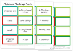 Christmas Challenge Cards Free Printable - Picklebums