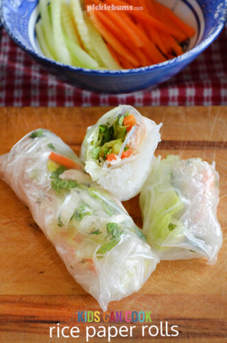 Easy to make rice paper rolls (summer rolls) using left over roast chicken