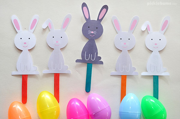 Free printable bunny puppets
