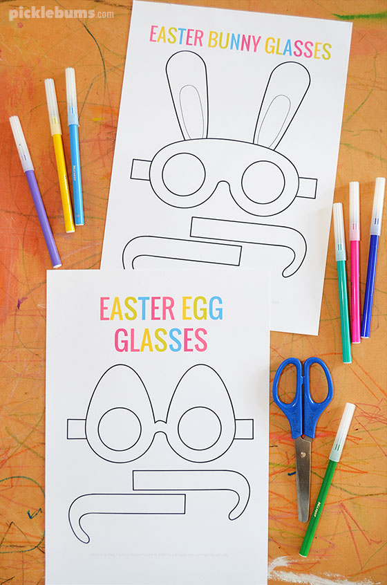 Free printable Easter glasses to make