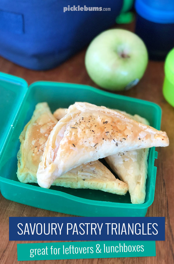 Savoury triangles, great for using up leftovers and perfect for lunchboxes.