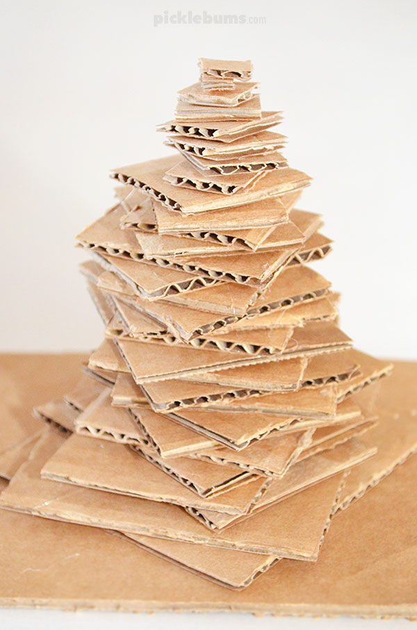 Make a Stacked Cardboard Sculpture - an epicly cool art activity for kids