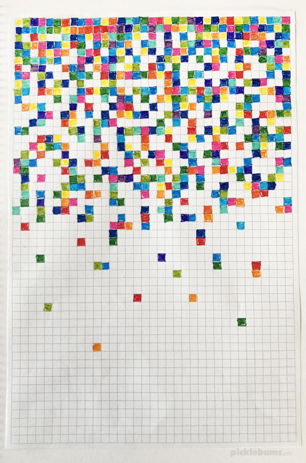 Grid art - an easy, open ended art activity for multiple age groups
