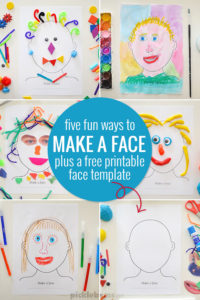 Make a face five ways, plus a free printable face template