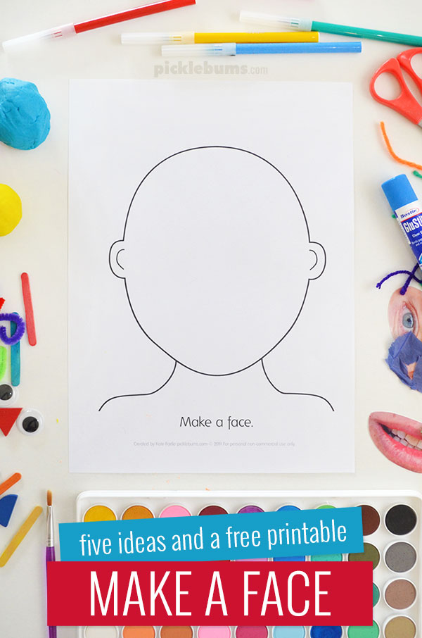 Make a face free printable