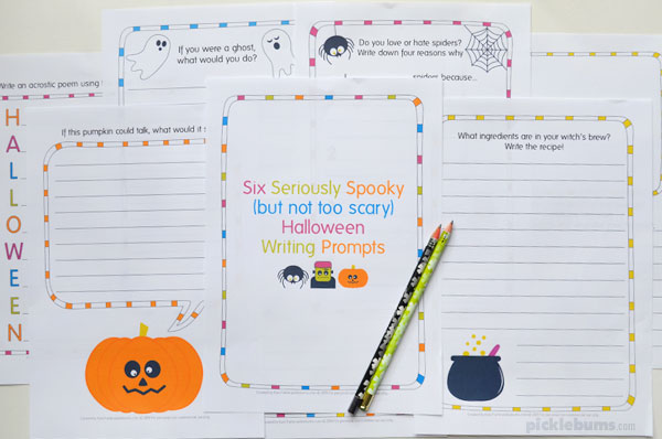 Free Printable Halloween Writing Prompts For Kids Picklebums