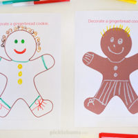 decorate a gingerbread cookie drawing printable