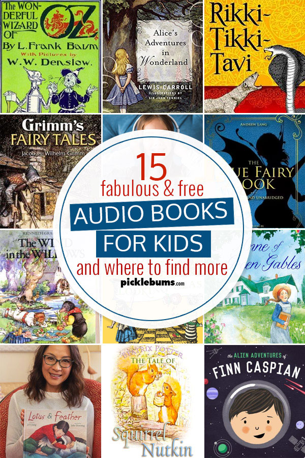 15 free audiobooks for kids collage