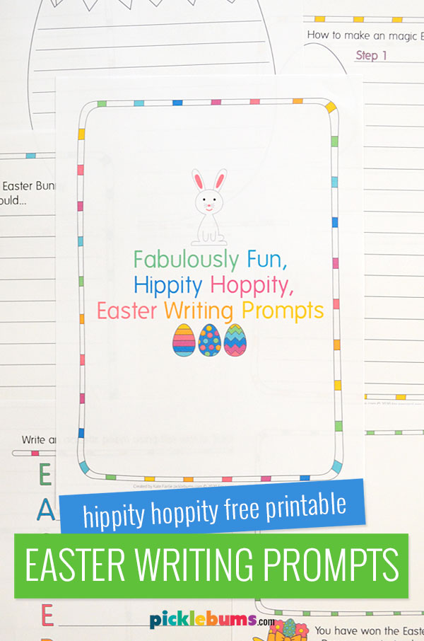 Free printable Easter writing prompts for kids