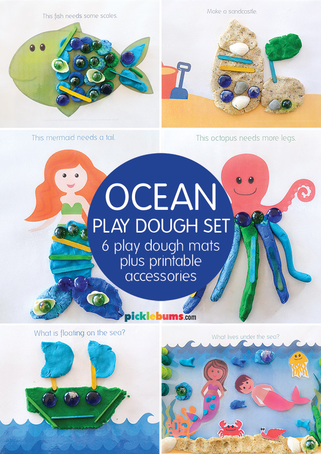 ocean playdough mats