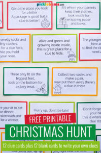 Fun Free Printable Christmas Hunt - Picklebums