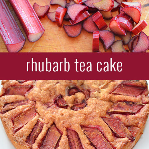 Rhubarb Tea Cake Recipe.