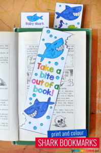 Free Printable Shark Bookmarks to Colour - Picklebums