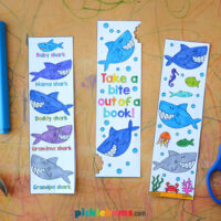shark bookmarks and markers