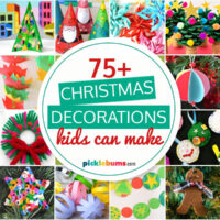 Collage of images of homemade Christmas decorations