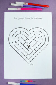 Valentine's Day Mazes for Kids (Free Printable) - Picklebums