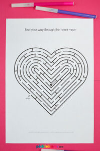 Valentine's Day Mazes for Kids (Free Printable) - Picklebums