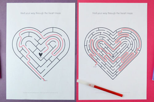 Valentine's Day Mazes for Kids (Free Printable) - Picklebums