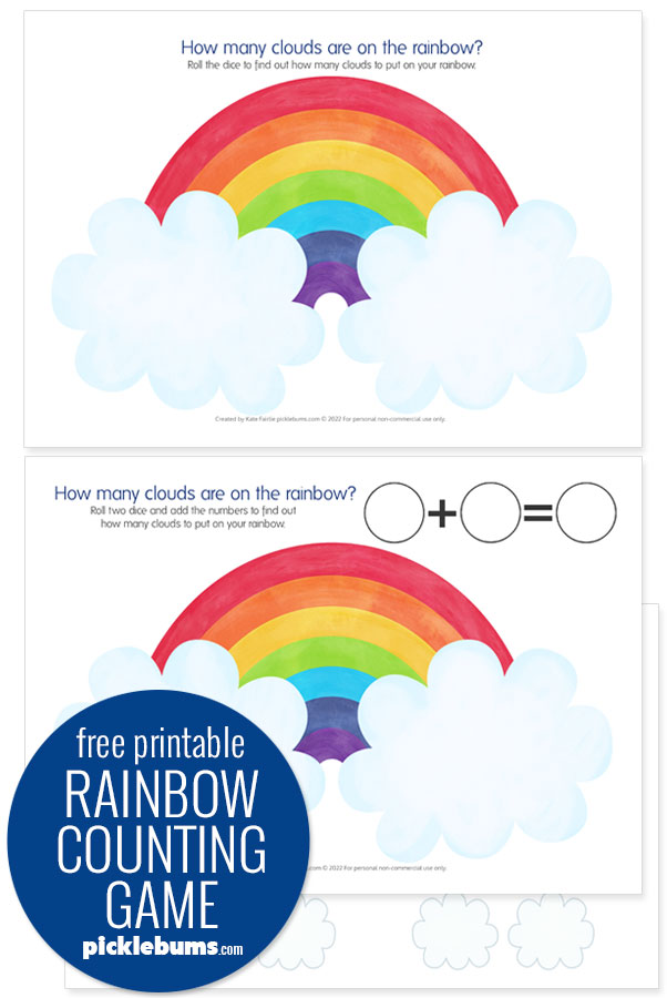 rainbow counting game printables