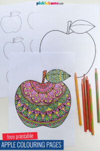 Apple Colouring Pages - Picklebums