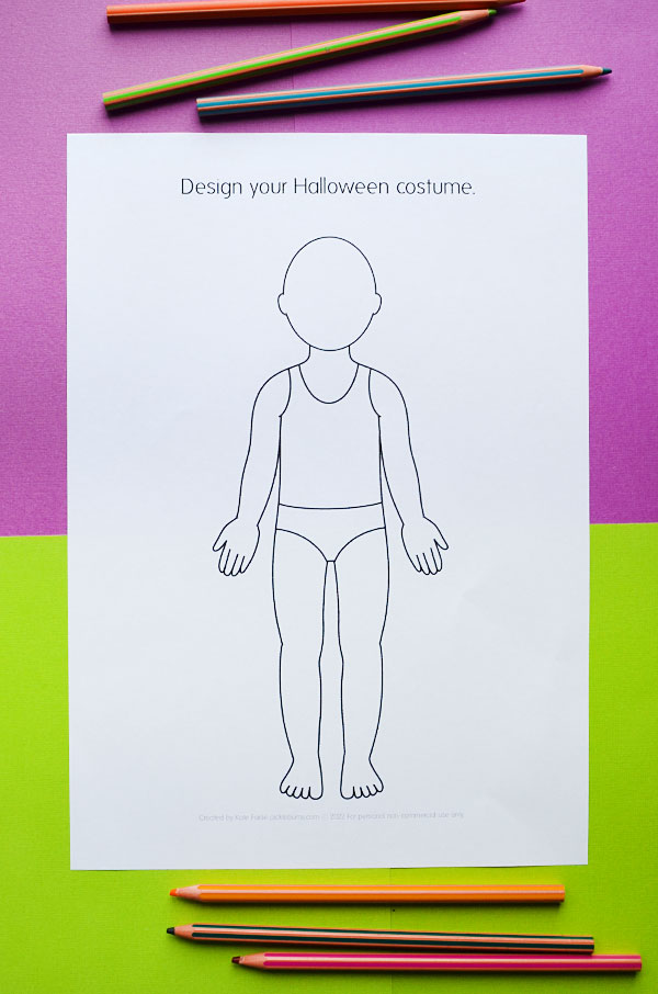 Halloween costume drawing prompt