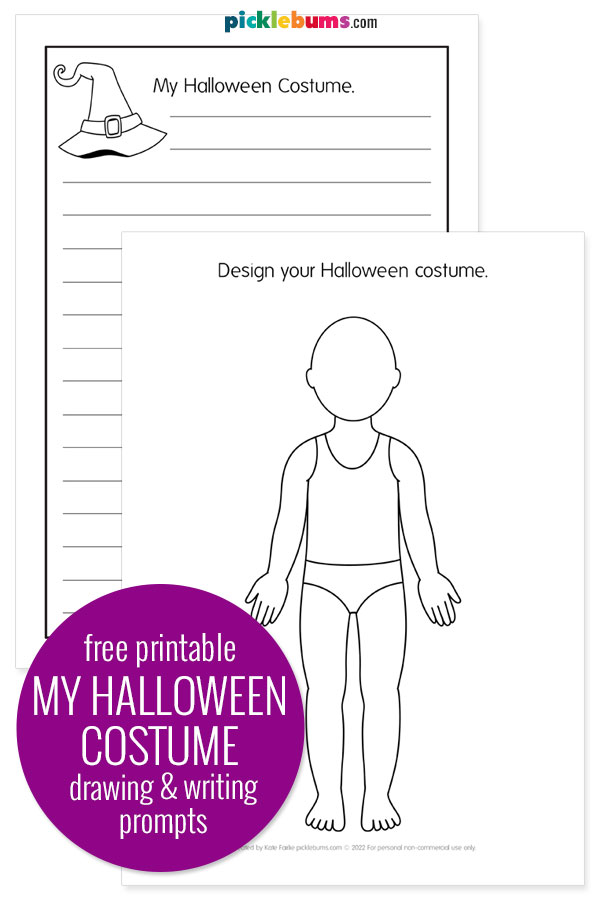 My halloween costume printable worksheets