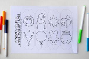 Free Printable Christmas Gift Tags to Colour. - Picklebums