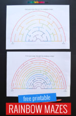 Printable Rainbow Mazes for Kids. - Picklebums