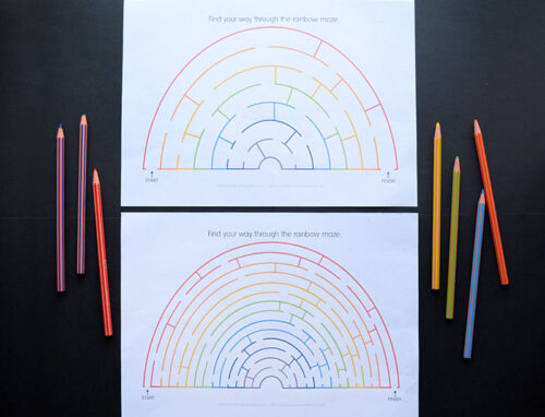 Printable Rainbow Mazes for Kids. - Picklebums
