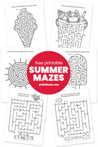 Printable Summer Mazes for Kids - Picklebums