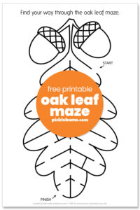 Printable Fall Mazes for Kids - Picklebums