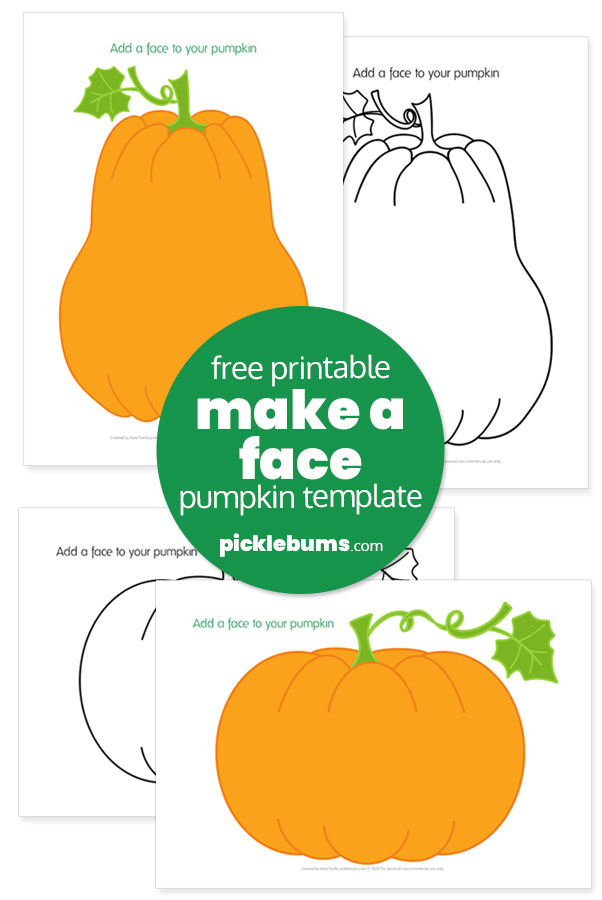 free printable make a face pumpkin template