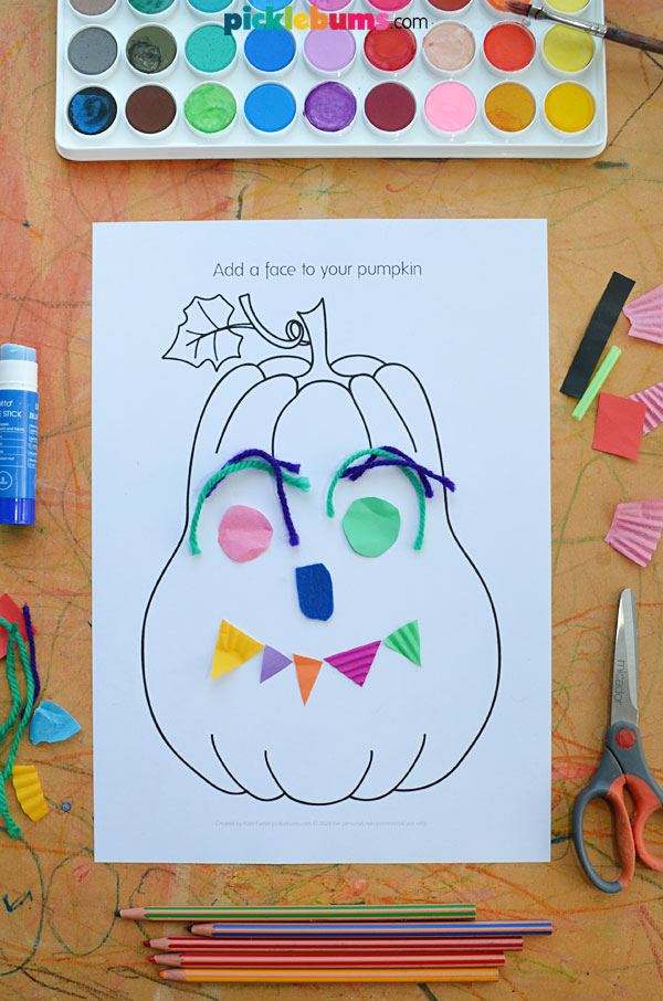 make a jack-o-lantern collage