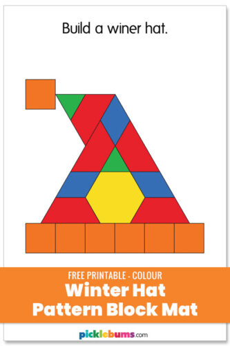 winter hat pattern block mat